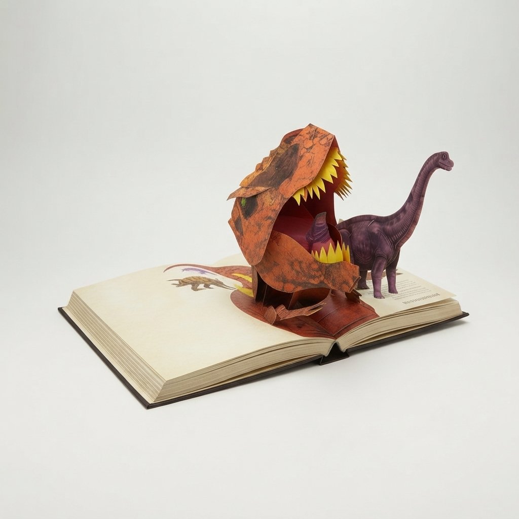 3D Pop-Up Dinosaur Book for Children