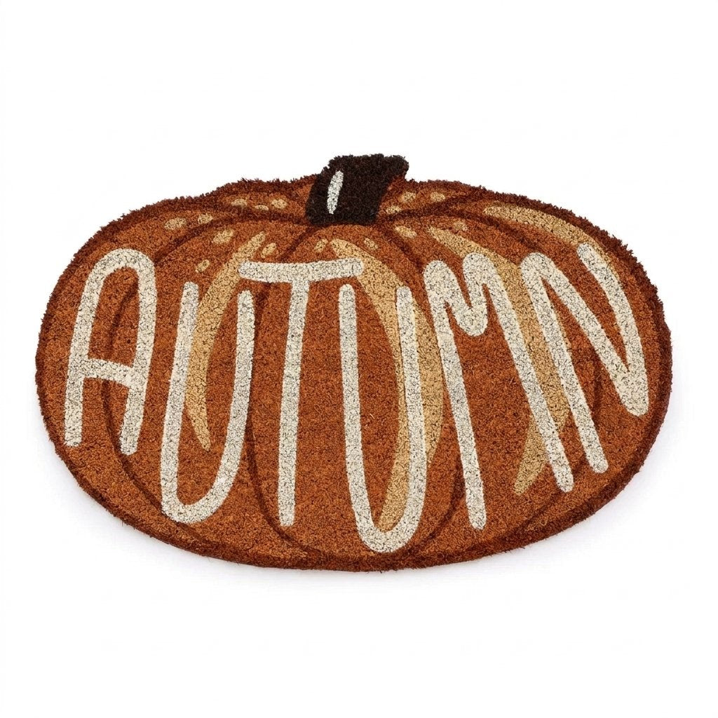 Autumn Pumpkin Shaped Coir Doormat