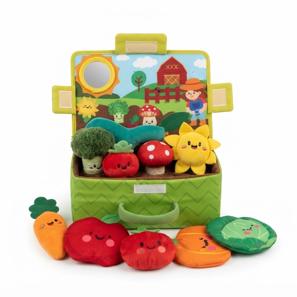 Baby Sensory Garden Play Set with Plush Vegetables