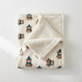 Baby Stroller Blanket – Soft Flannel with Sherpa Lining