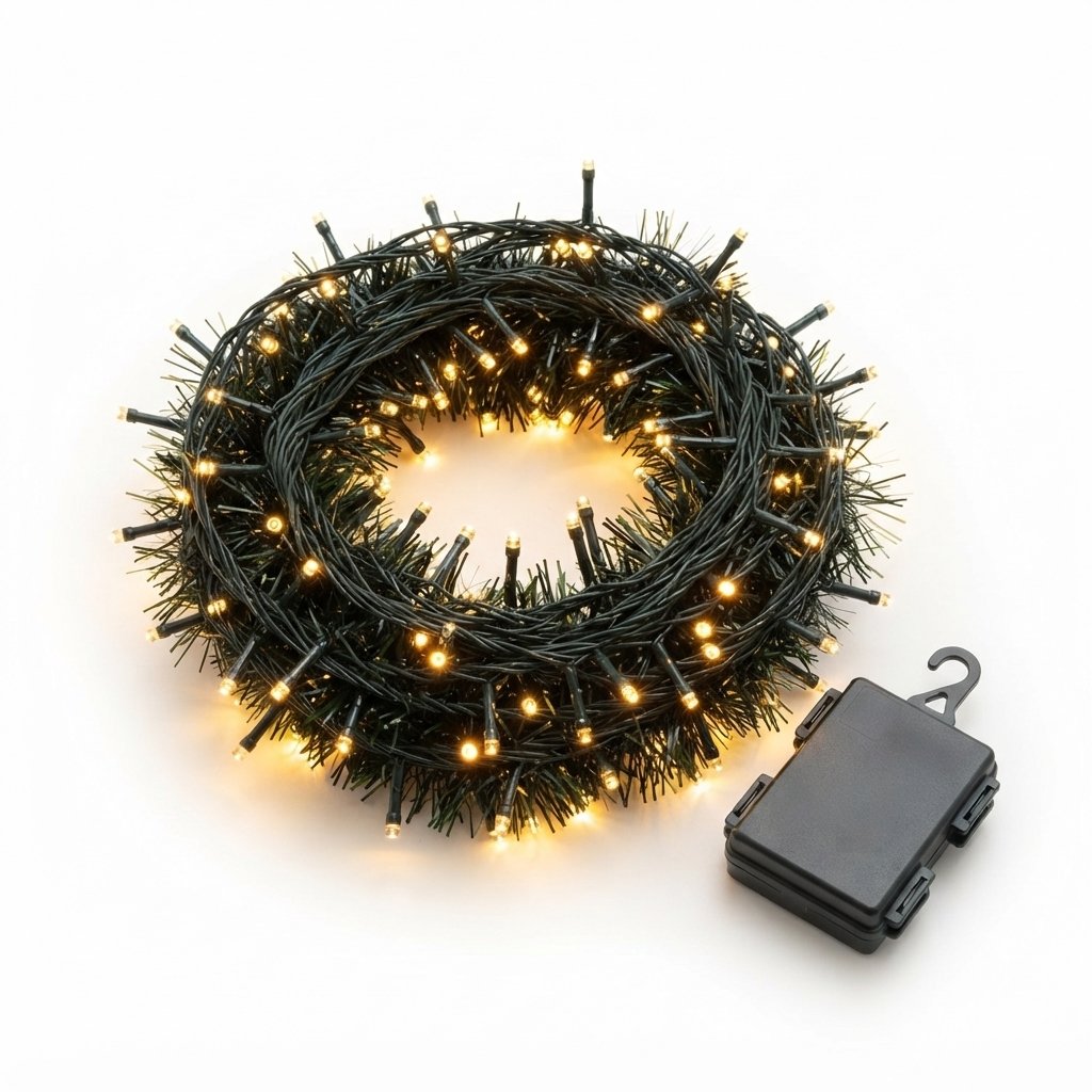 Battery LED String Lights Outdoor, Warm White, 100 LEDs