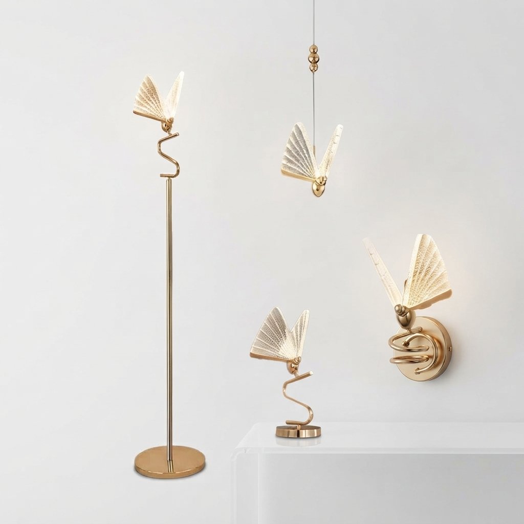 Butterfly LED Pendant, Floor, Table & Wall Lamp