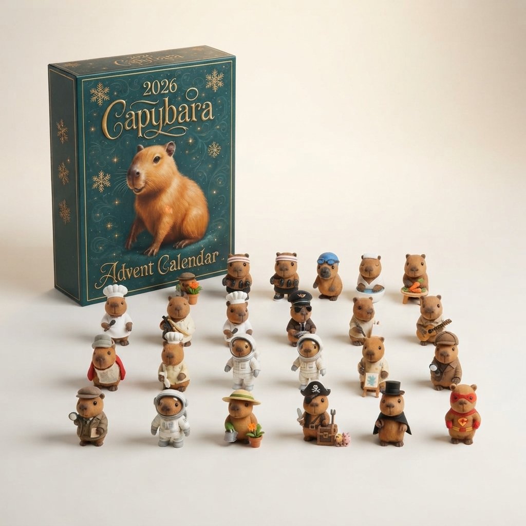 Capybara Advent Calendar 2026 with 24 Surprise Figures