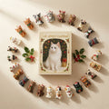 Cat Advent Calendar with 24 Cat Ornaments
