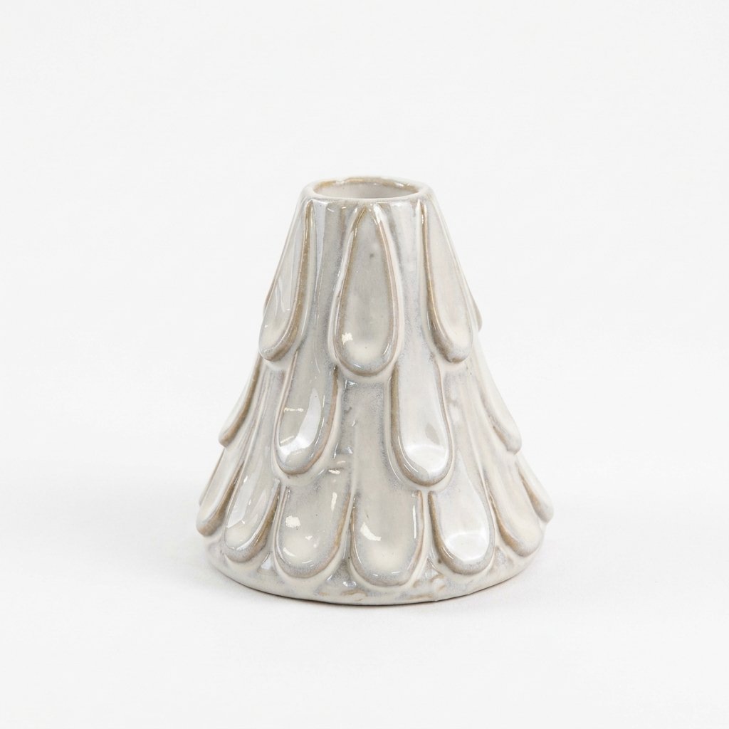 Ceramic Christmas Tree Candle Holder, 8.5 cm