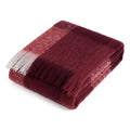 Check Faux Mohair Throw in Merlot, 51" x 67"