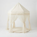 Children's Boho Play Tent with Tassel Trim, Cotton Canvas