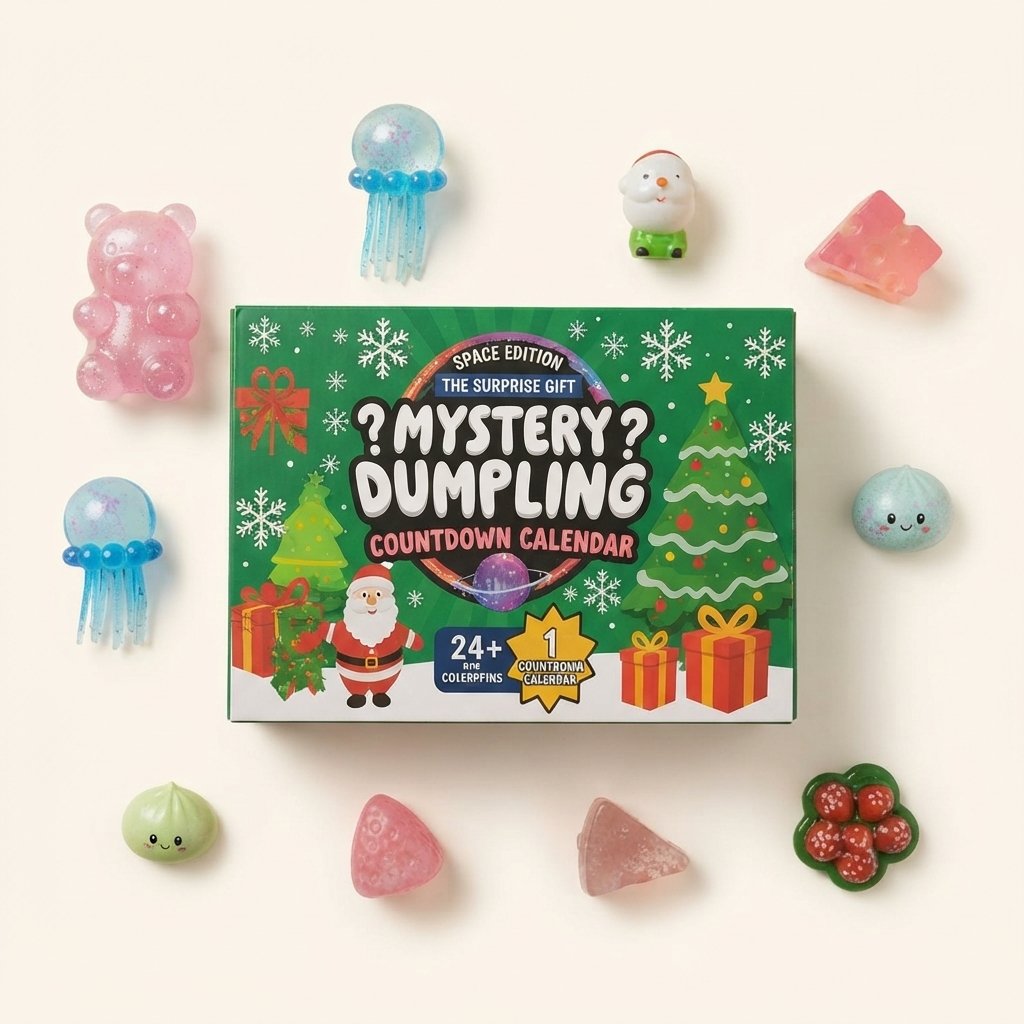 Christmas Advent Calendar with 24 Squishy Surprise Toys
