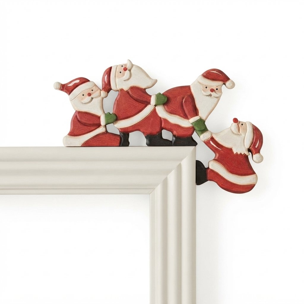 Christmas Door Frame Decoration, Wooden Festive Motif