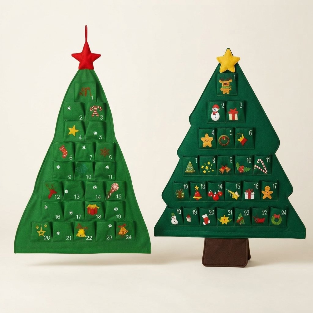Christmas Tree Advent Calendar with 24 Pockets