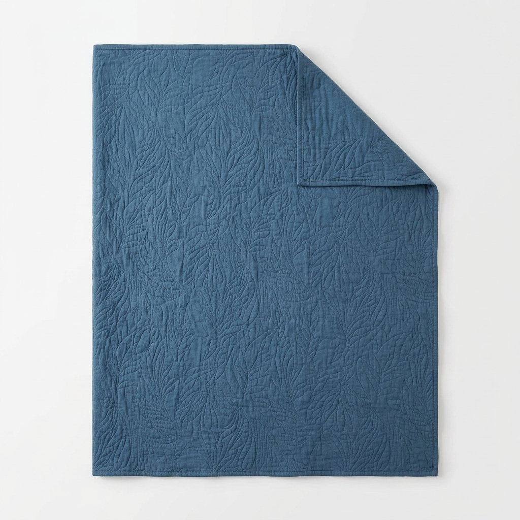 Cotton Leaf Throw Blanket, breathable 59x79 in