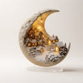Crescent Moon Winter Village Acrylic Display Stand
