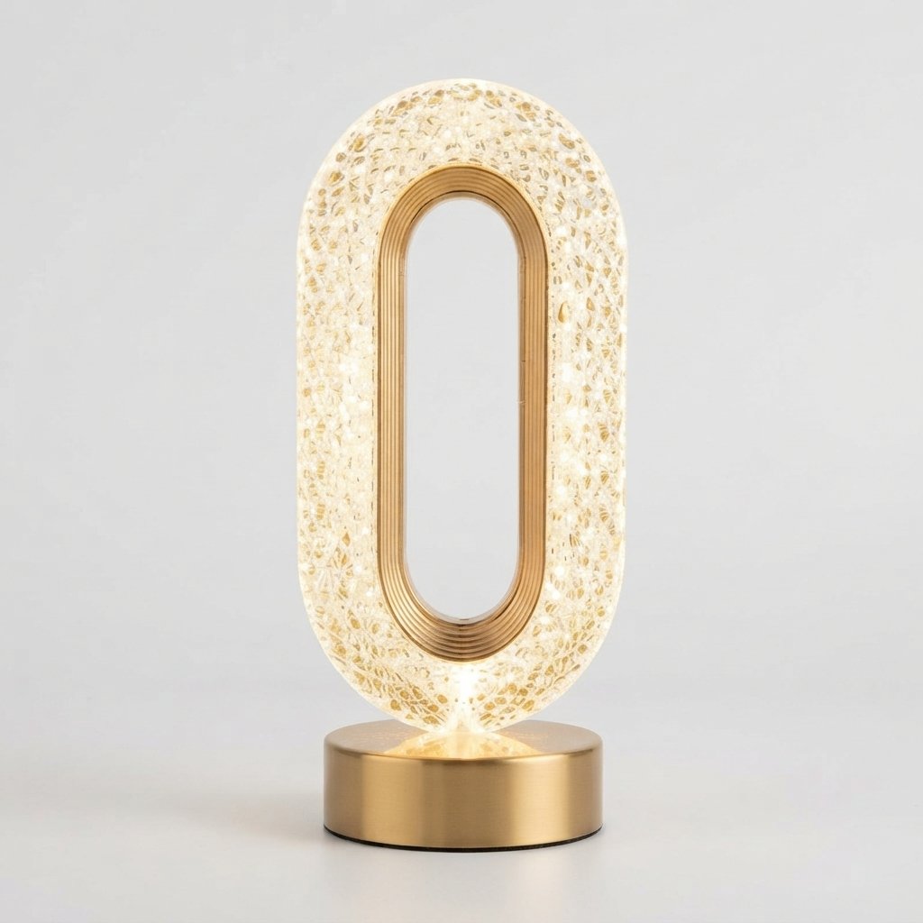 Crystal LED Night Light with Touch Dimming, USB Rechargeable