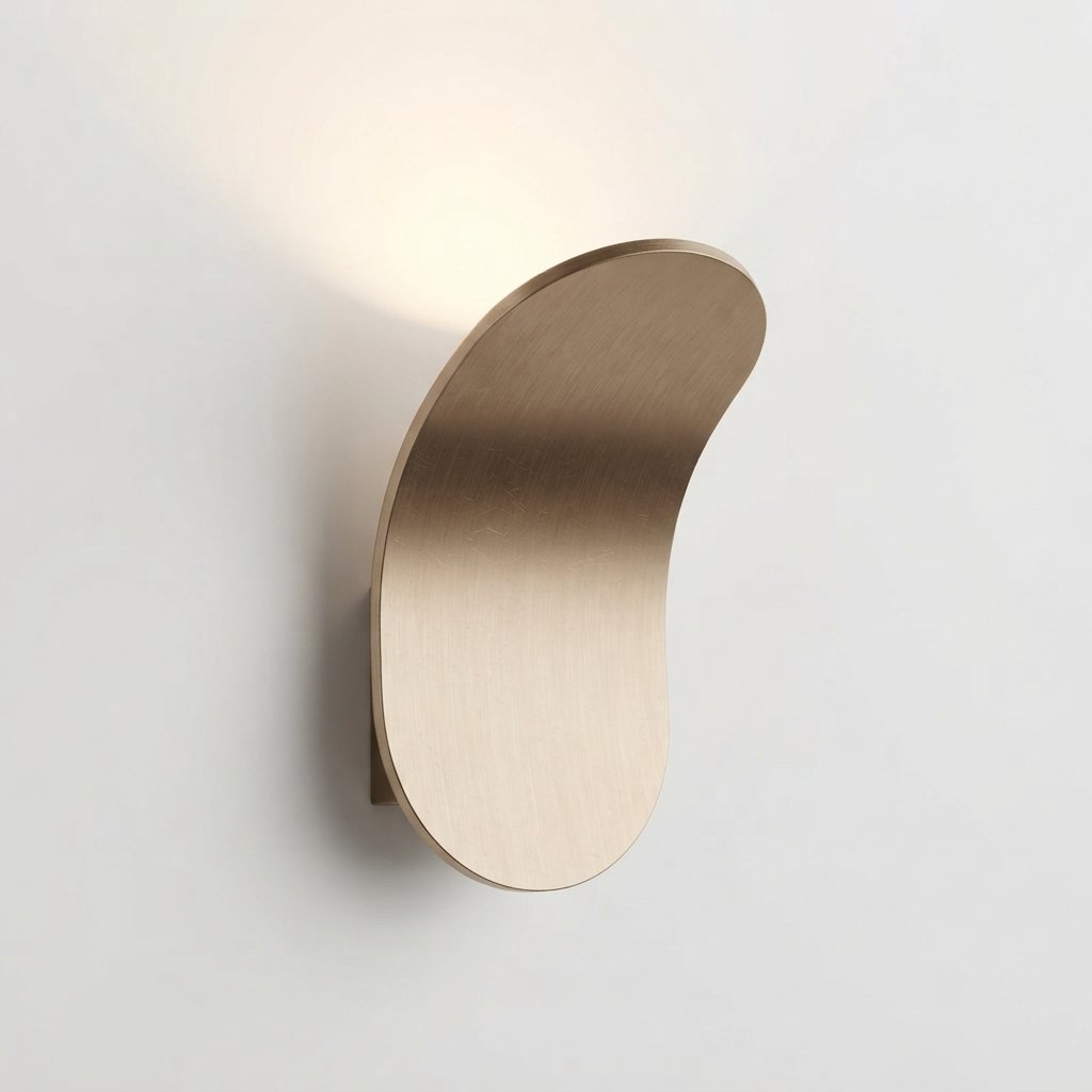 Curved LED Wall Light, Minimalist Metal Sconce