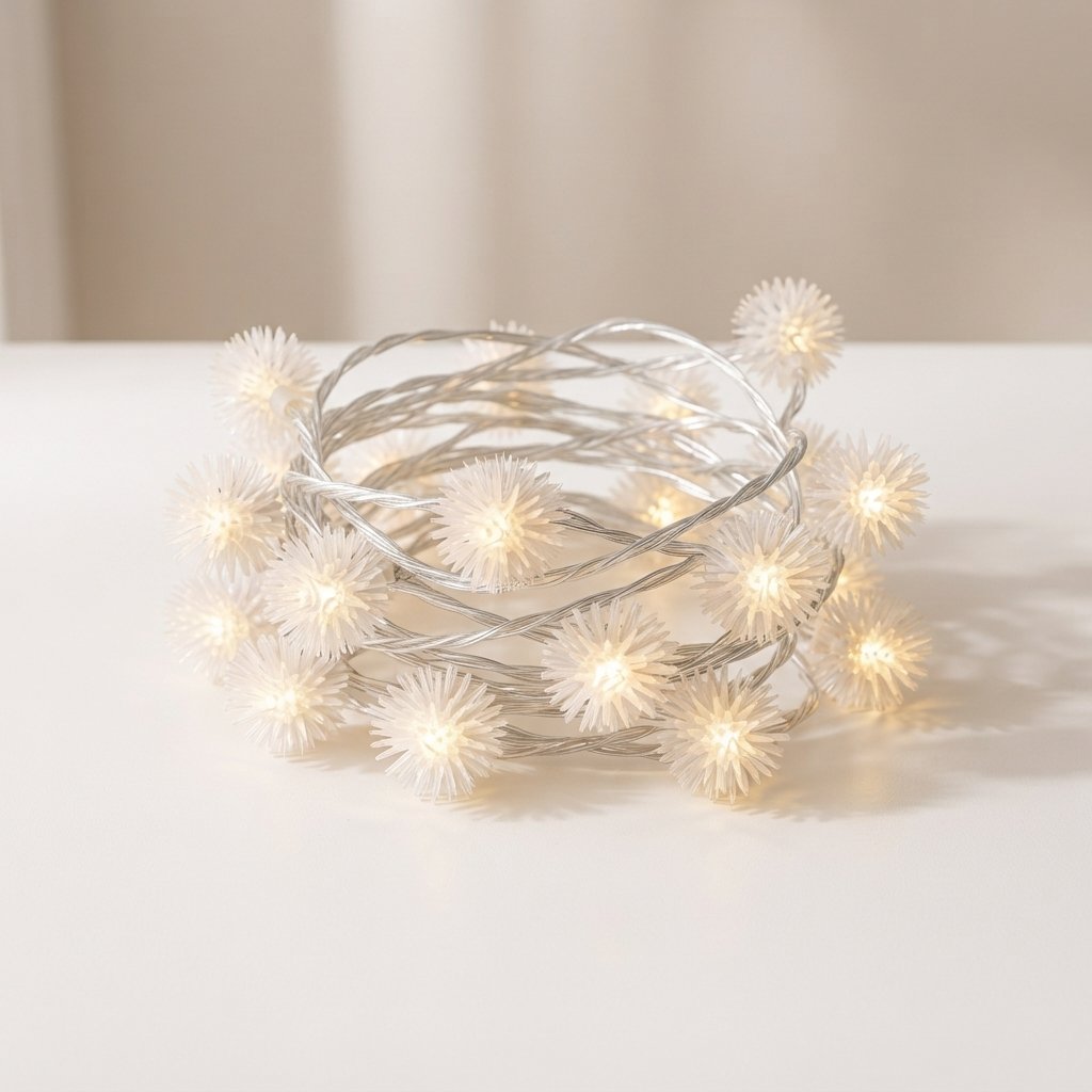 Dandelion LED String Lights, Battery Powered, Warm White