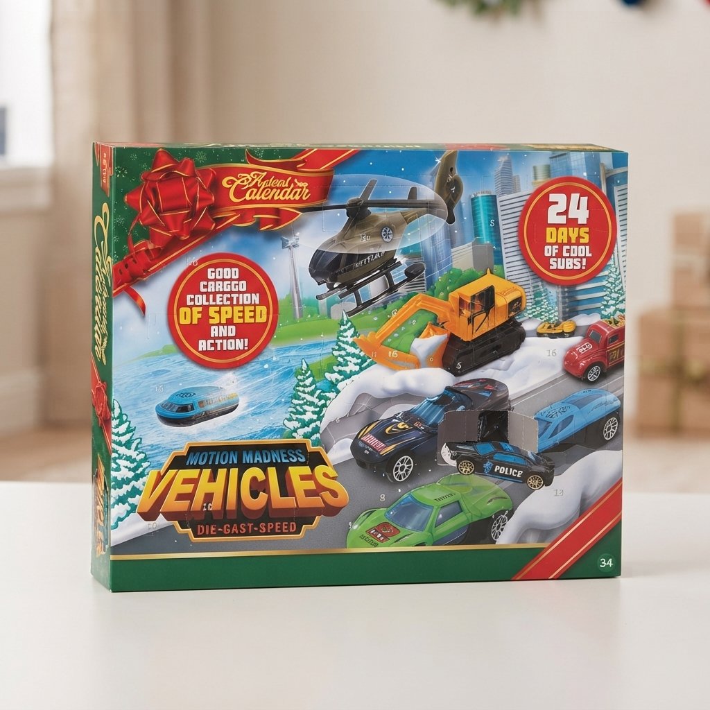 Die-Cast Vehicle Advent Calendar – 24 Toy Cars