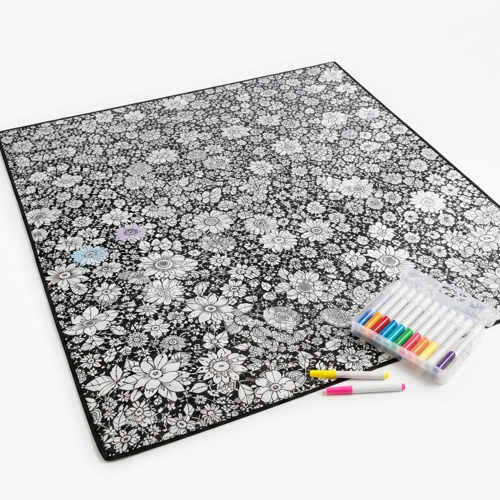 DIY Colouring Blanket – Washable Plush, Kids & Teens