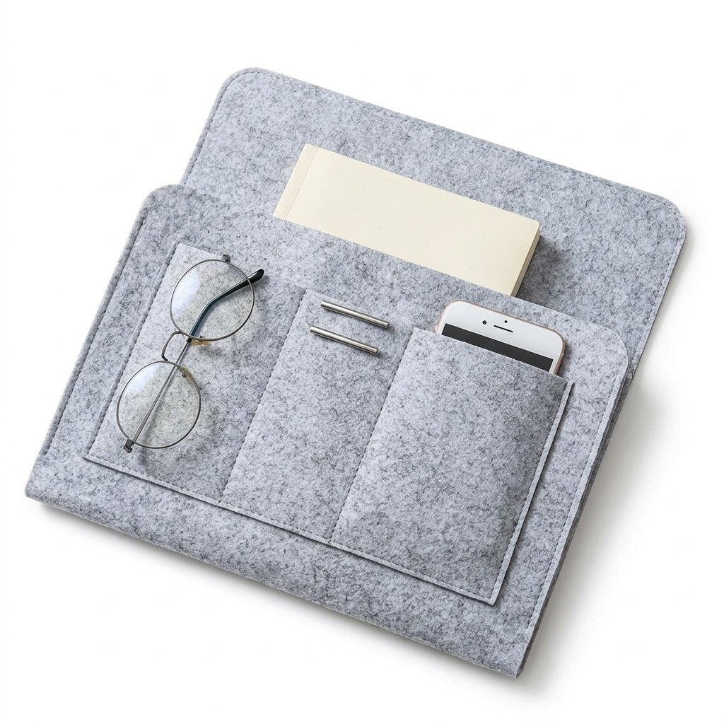Felt Bedside Organiser with Multiple Pockets