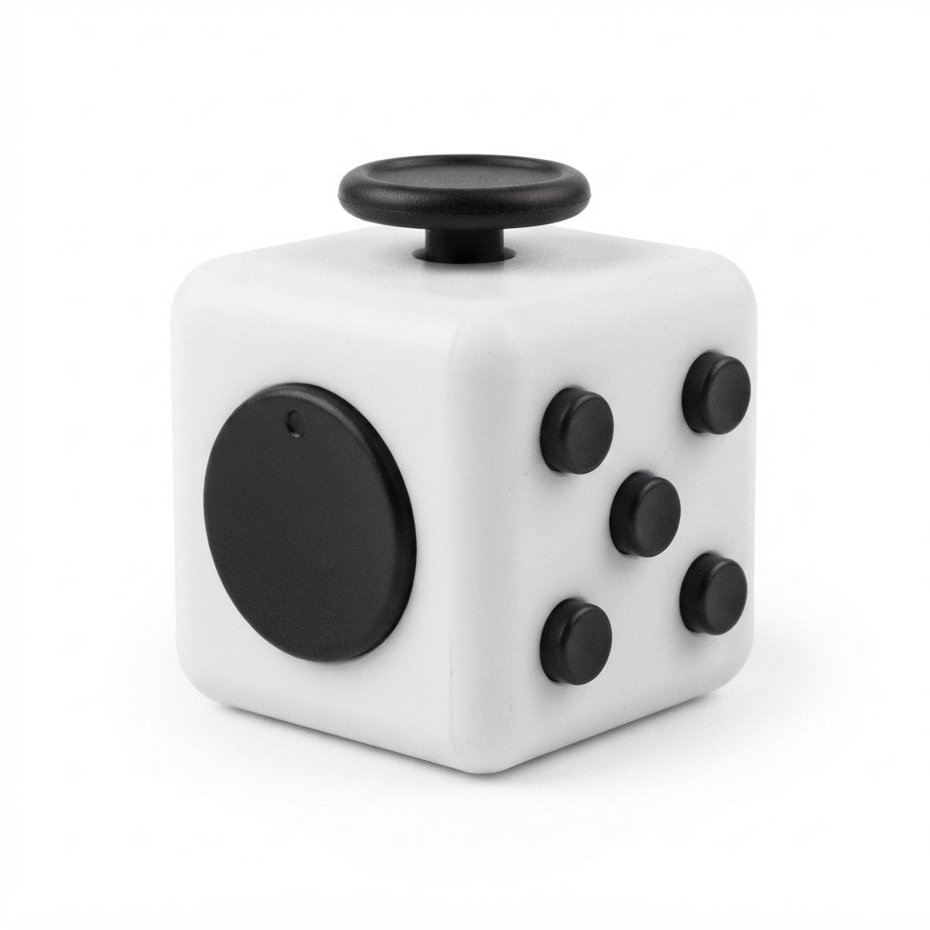 Fidget Cube Sensory Activity Toy – White
