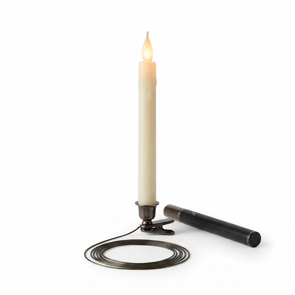 Floating LED Taper Candles with Magic Wand Remote