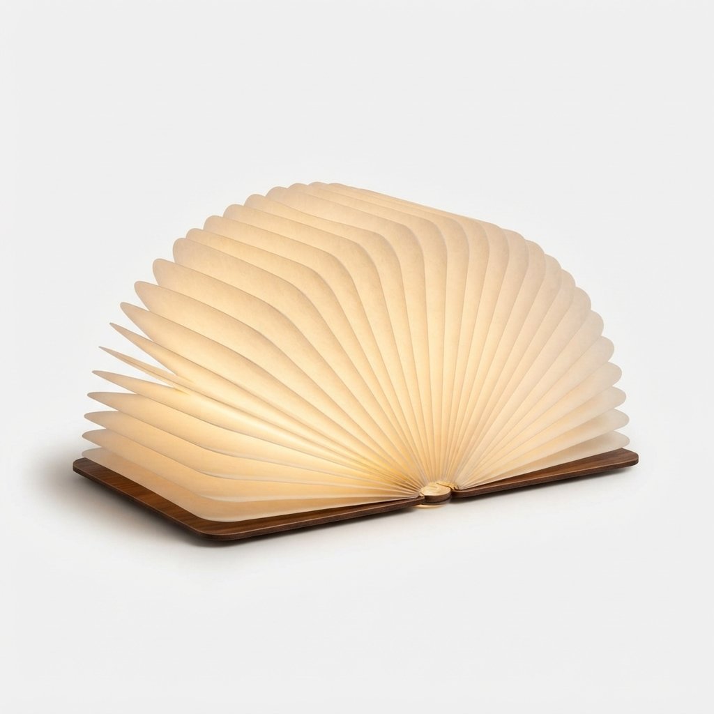 Foldable Book Lamp, Rechargeable with 3 Light Modes