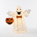 Foldable LED Ghost Halloween Decoration with 80 White Lights for Indoor and Outdoor Use