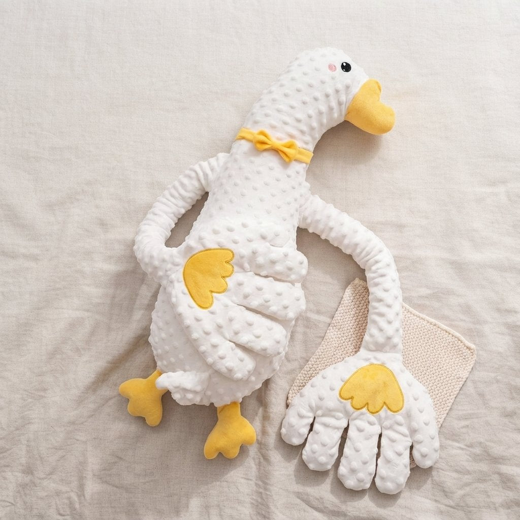 Goose Plush Toy with Vibrating Comfort Hand
