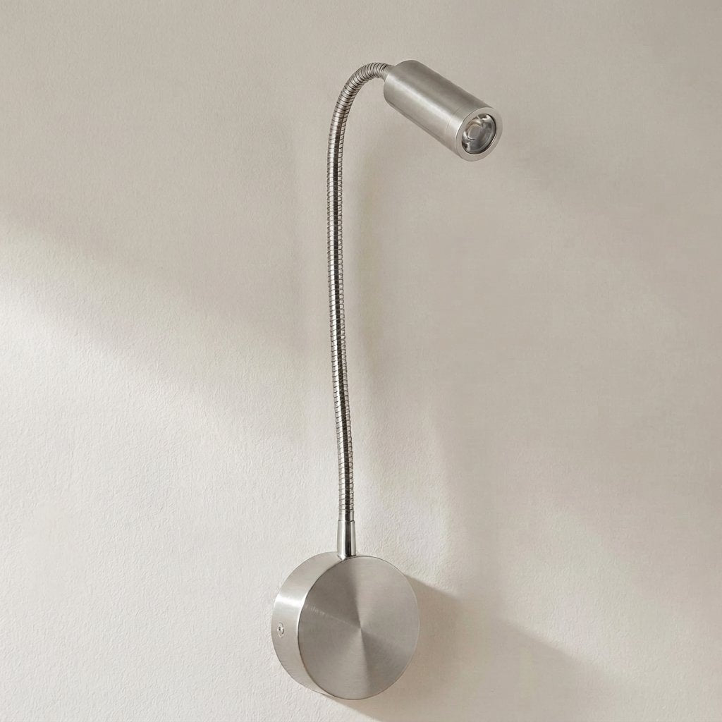Gooseneck LED Wall Reading Light, Flexible Arm, 3W