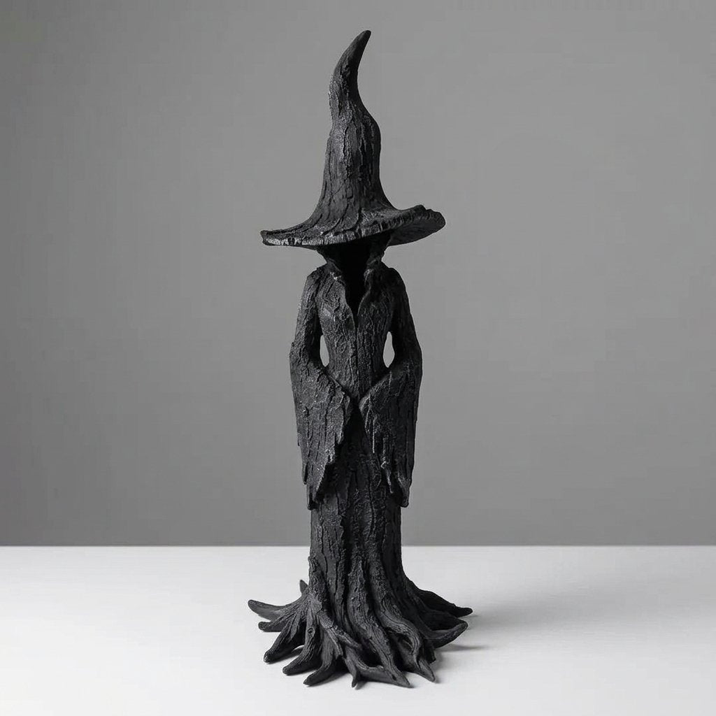 Handcrafted Witch Figurine – Decorative Resin Sculpture for Home and Garden