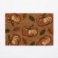 Harvelle Multi-Pumpkin Printed Coir Doormat with Autumn Leaf Design