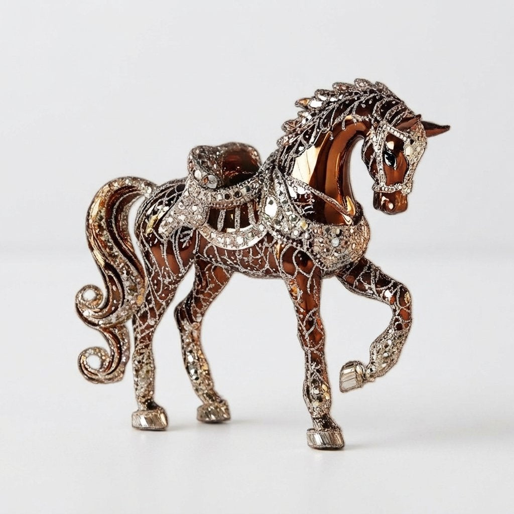 Horse Christmas Tree Ornament, handcrafted acrylic