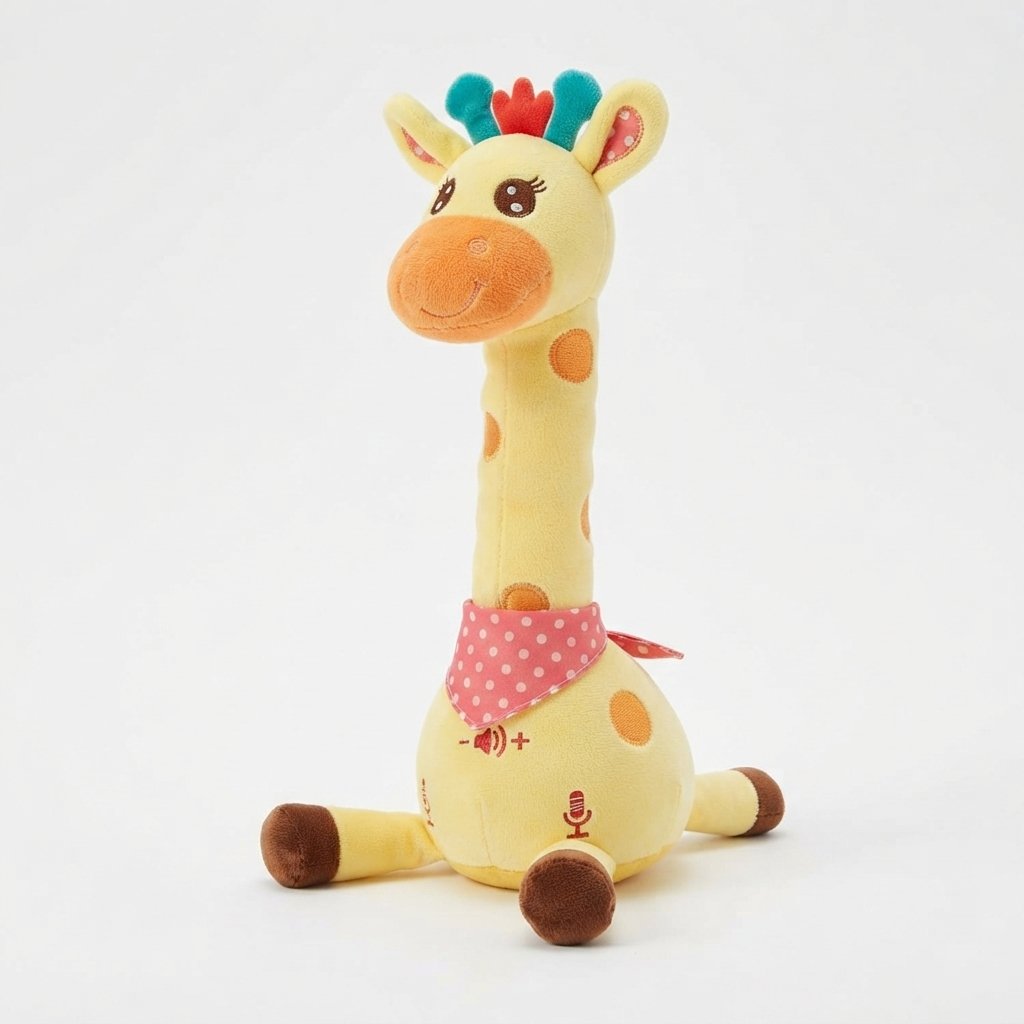 Interactive Singing Giraffe Plush Toy with Lights