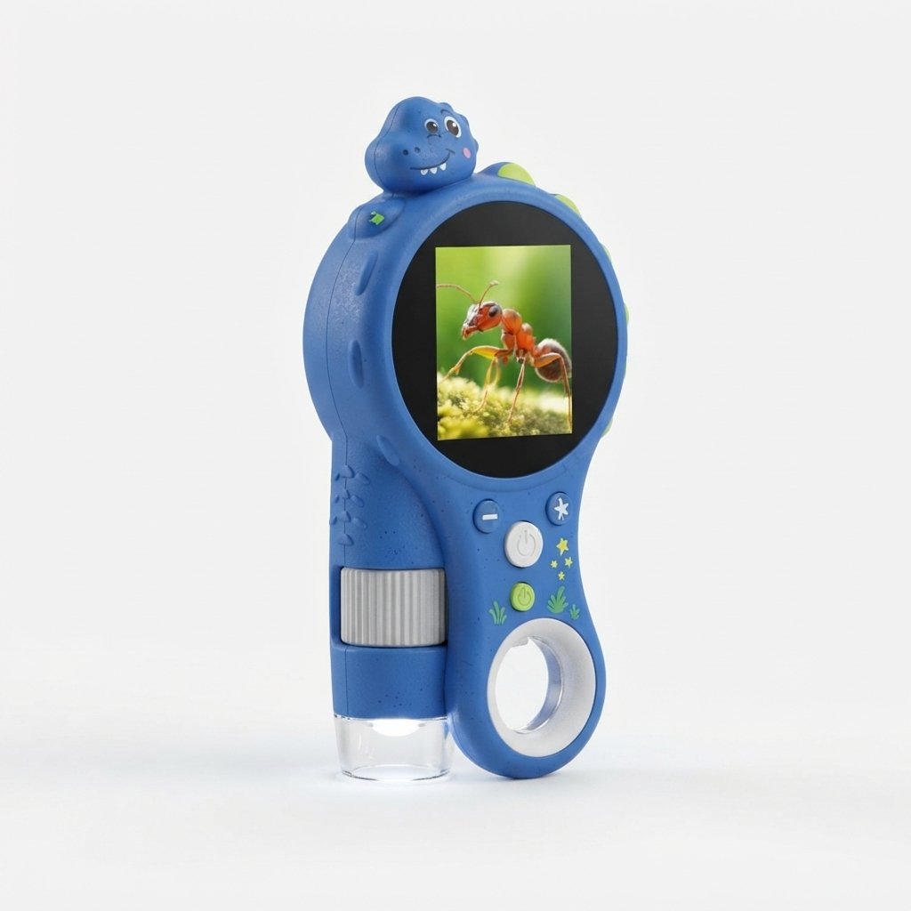 Kids Digital Microscope with Screen and LED Light