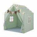 Kids Indoor Play Tent with Star Lights, Large – Green