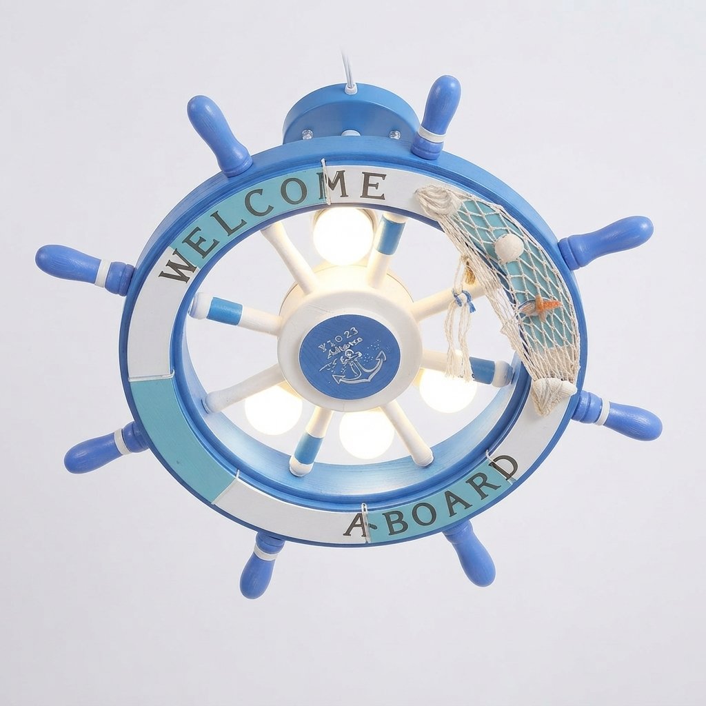Kids' Rudder LED Ceiling Light – Blue or Pink