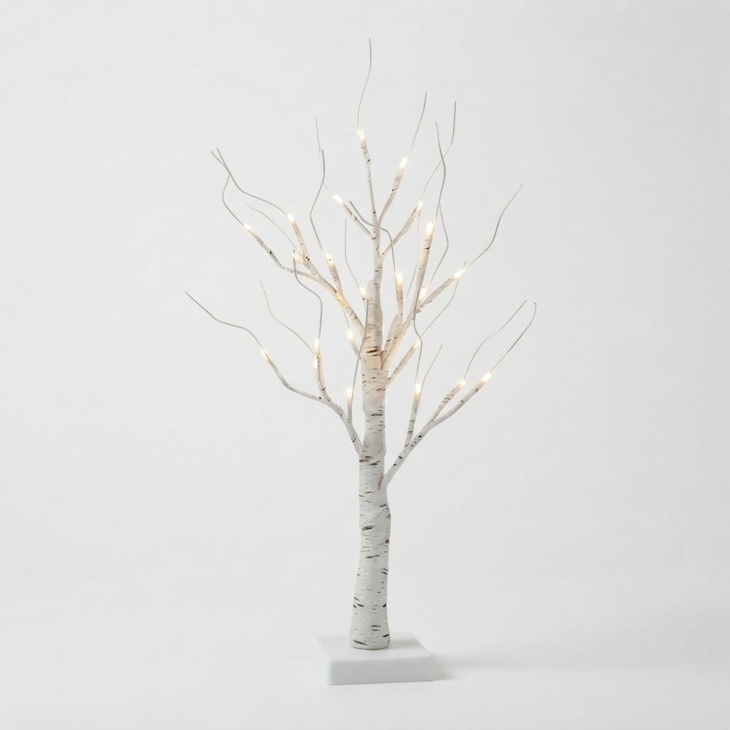 LED Decorative Twig Tree with Warm White Lights, 65 cm