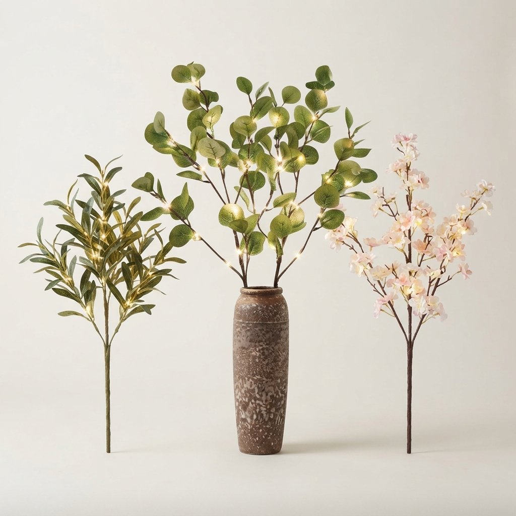 LED Light-Up Decorative Branch with Warm White Fairy Lights