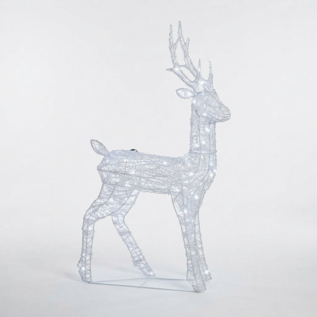 LED Reindeer Figure with 240 Cool White Lights, 4 ft