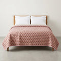 Lulu Kantha Cotton Bedspread, Block Print, Reversible