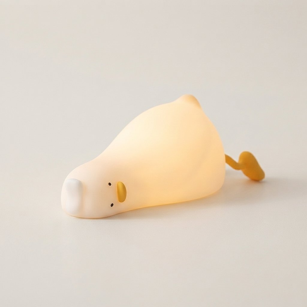 Lying Duck Night Light – Rechargeable LED with Timer