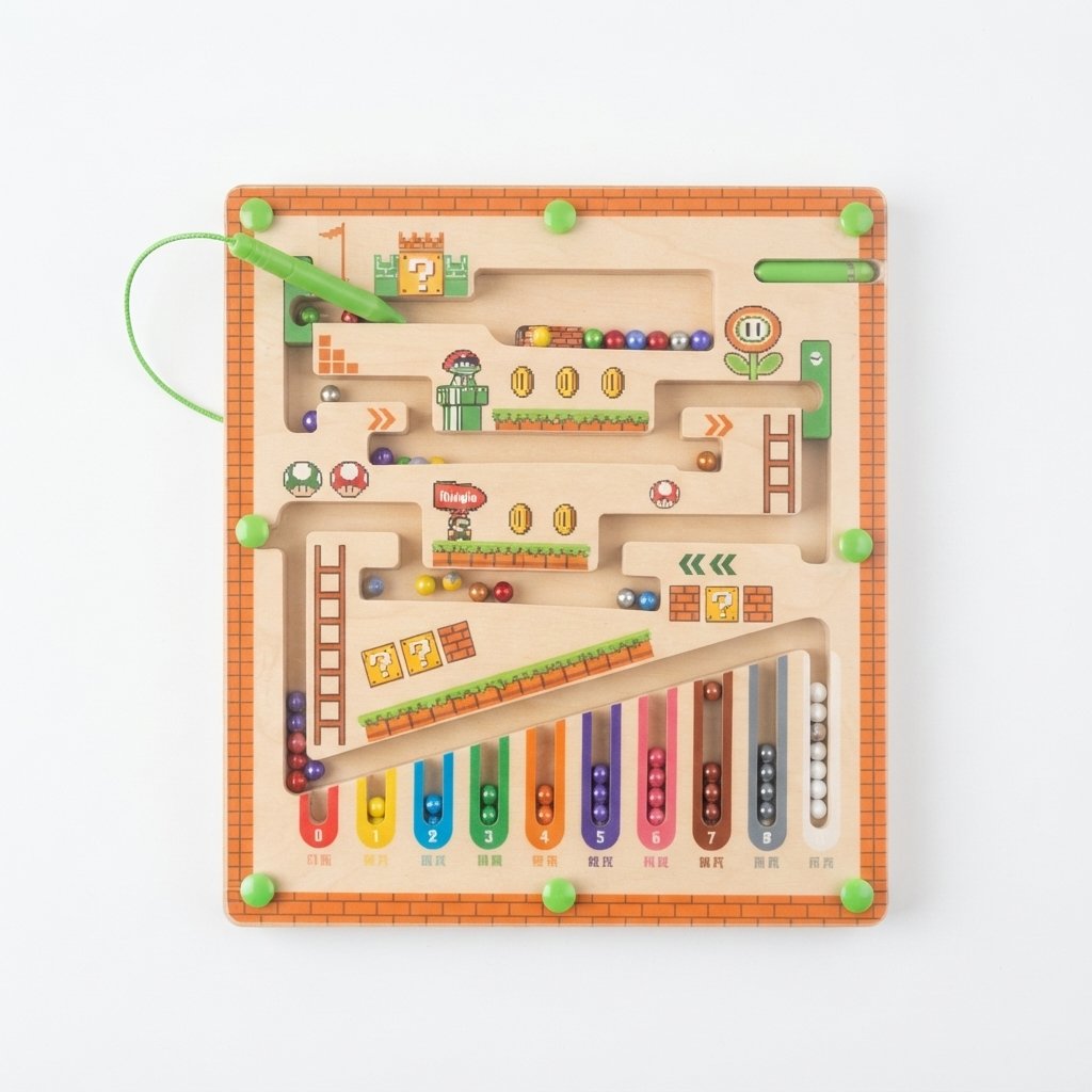 Magnetic Maze Board for Kids – Colour Sorting Game