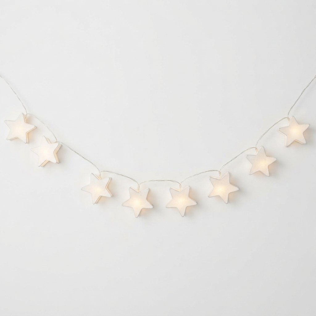 Paper Star LED Fairy Lights, Warm White, Indoor