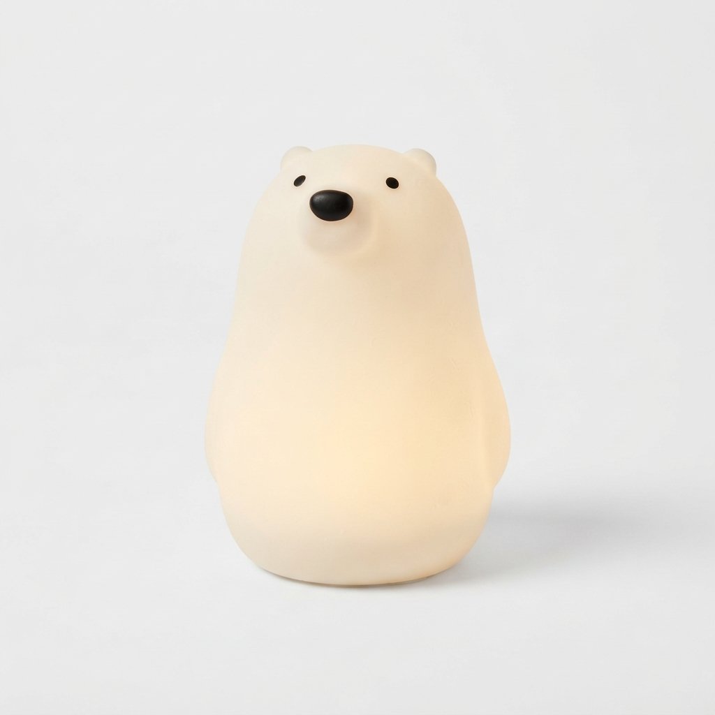 Polar Bear Silicone LED Night Light with Touch Control