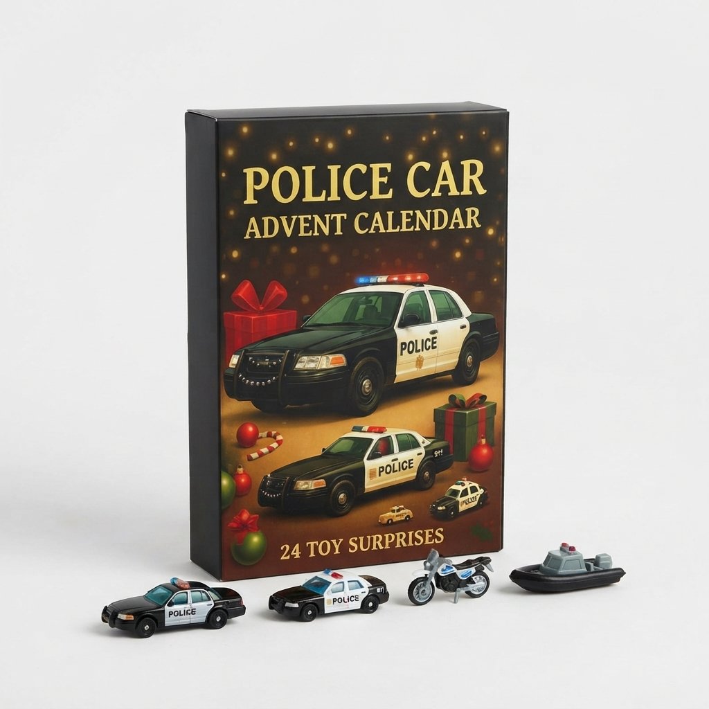 Police Car Advent Calendar with 24 Mini Vehicle Surprises