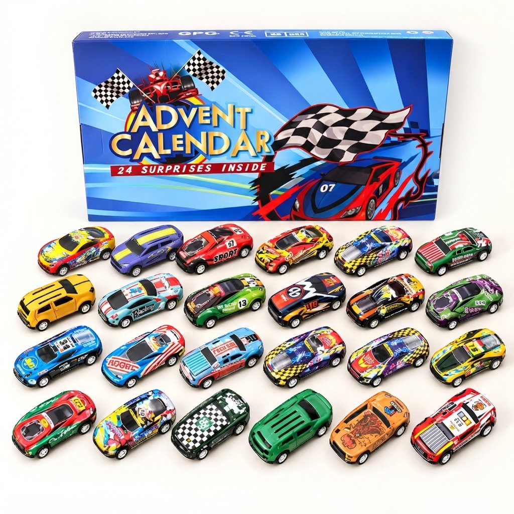 Racing Car Advent Calendar with 24 Miniature Cars