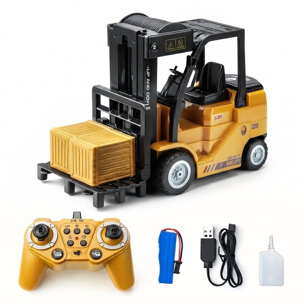 RC Forklift Truck 1:24 Scale with Lights & Trailer