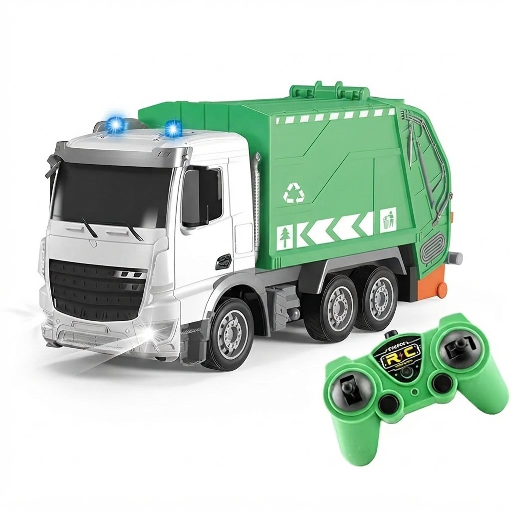 RC Garbage Truck with Lights & Sounds, 1:24 Scale