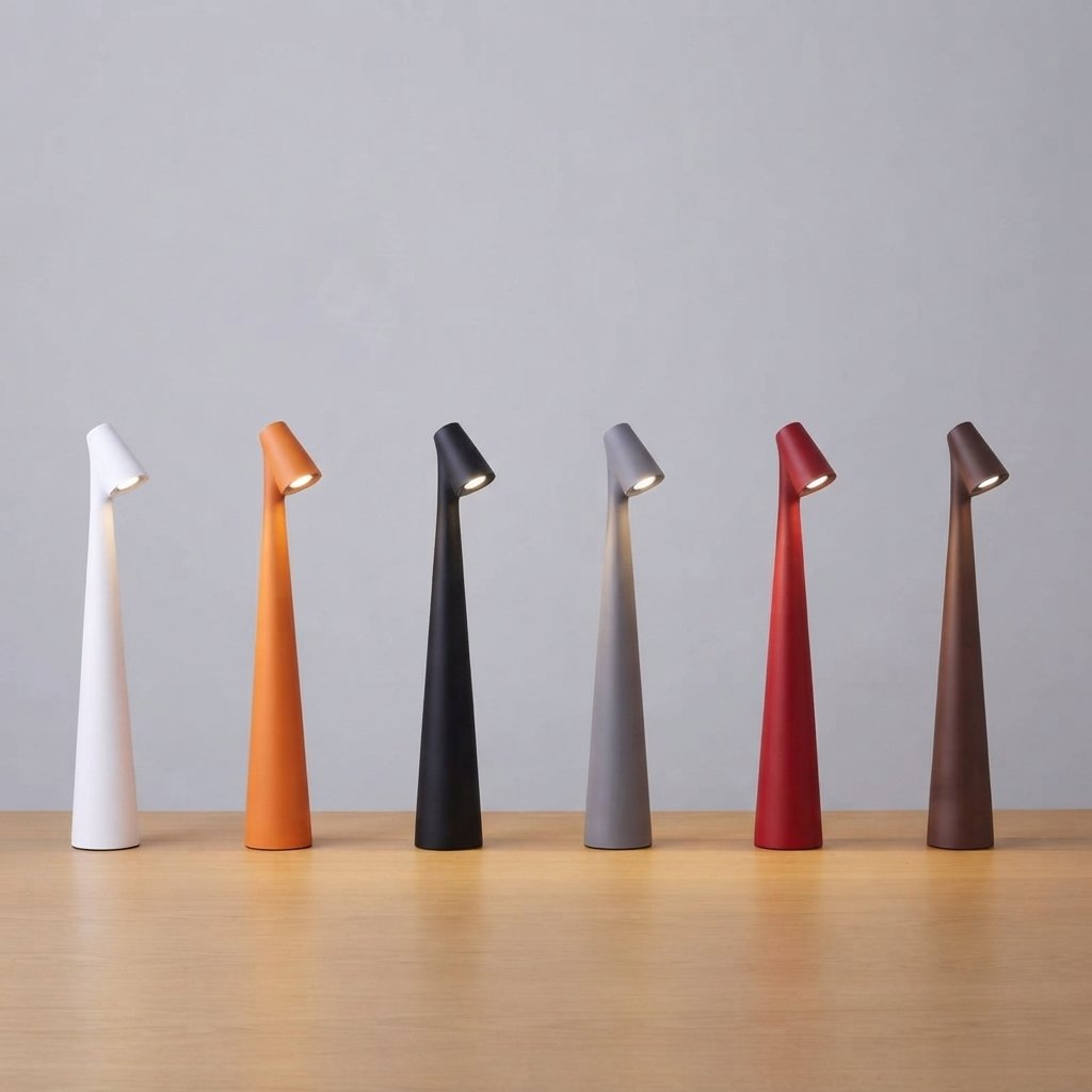 Rechargeable Touch-Dimming LED Table Lamp, Slim Design