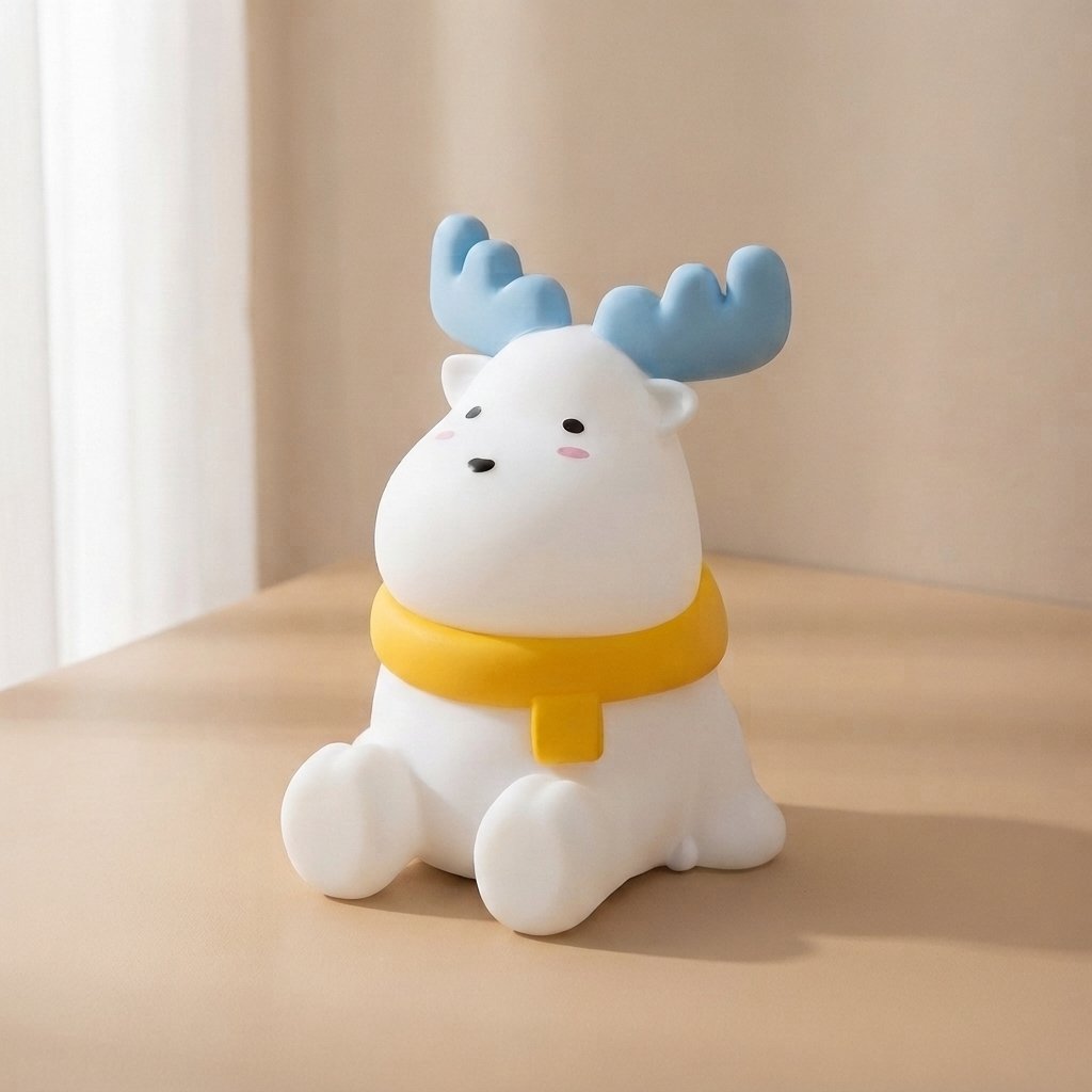 Reindeer Silicone Night Light, USB Rechargeable LED Lamp