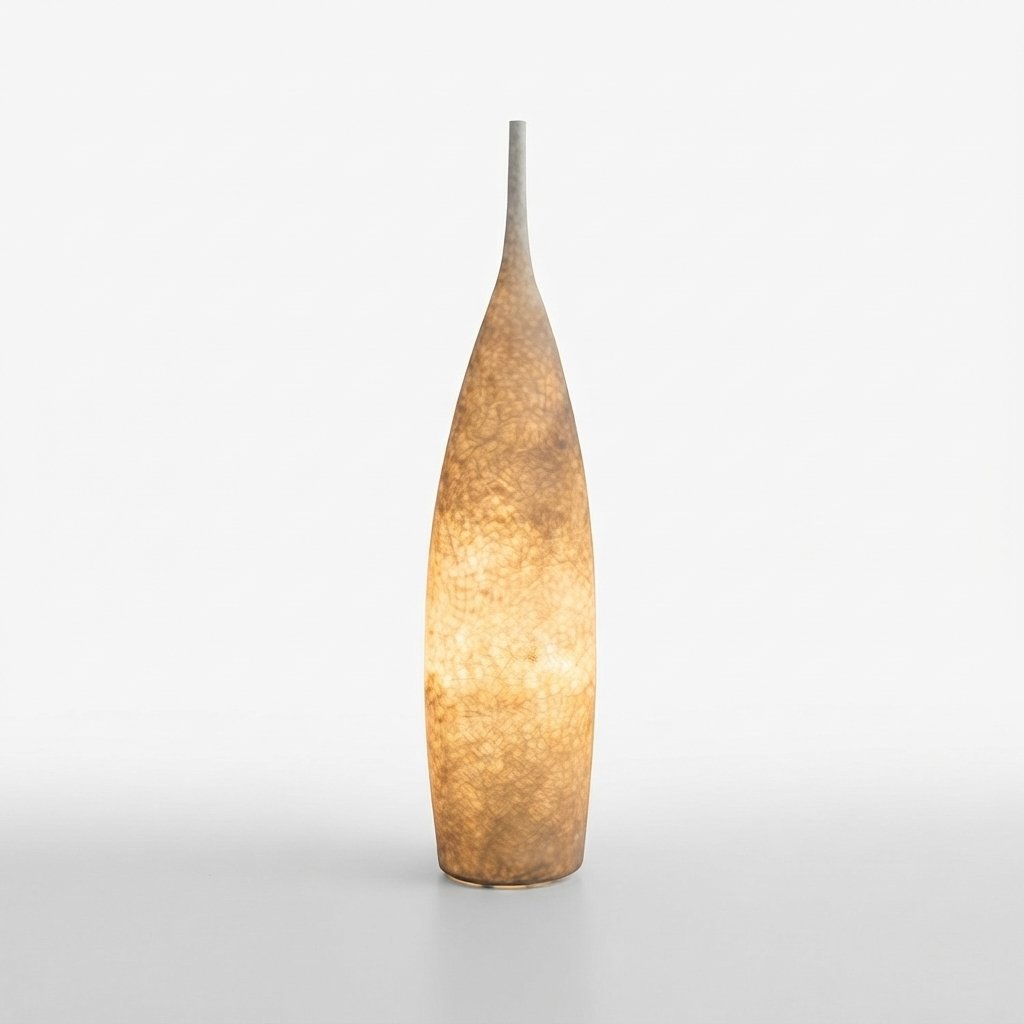 Resin Bottle Floor Lamp, Warm LED, Two Heights